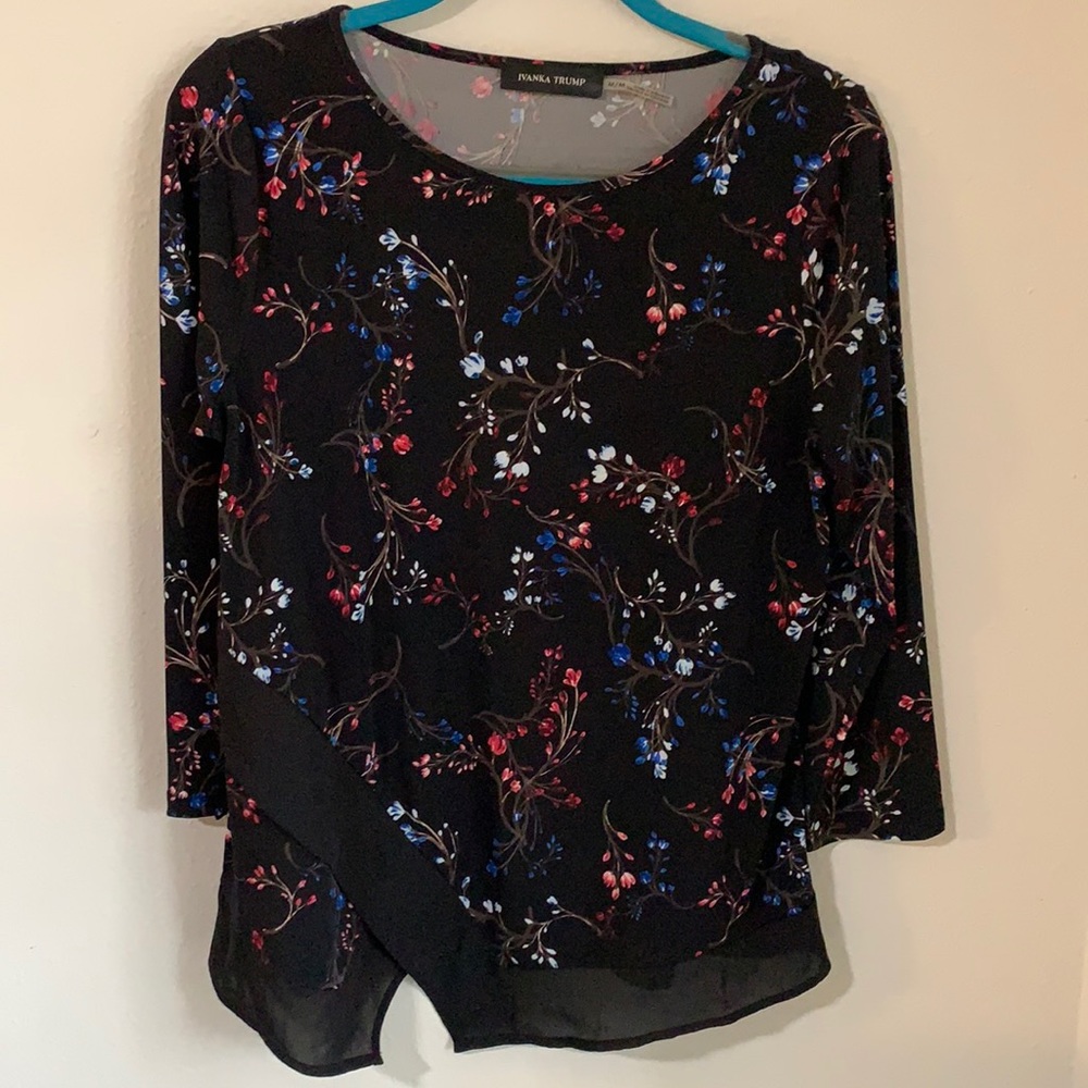 3/4 length sleeve winter Christmas berry blouse